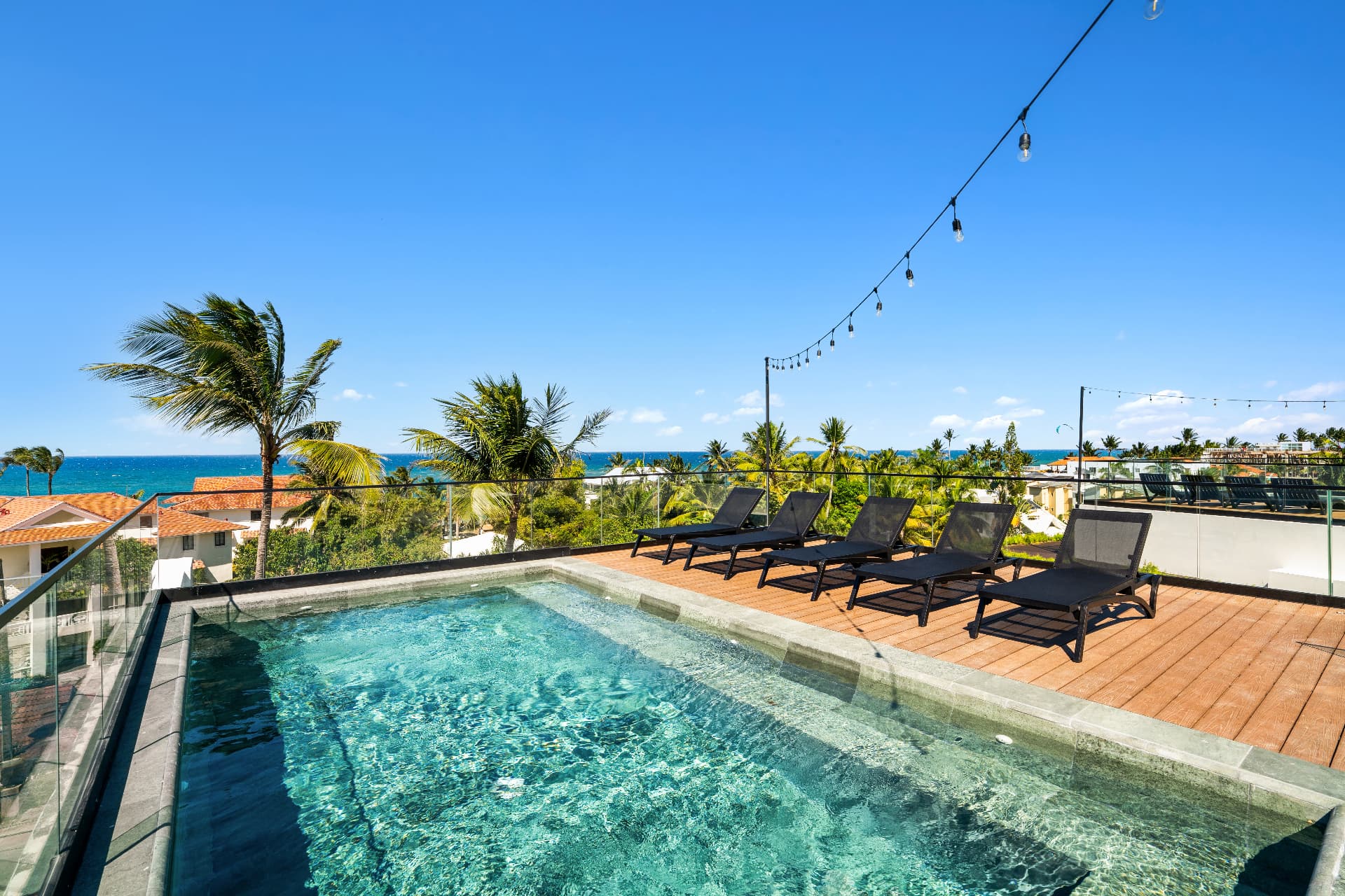 Pool with ocean view